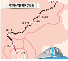 北京市郊铁路怀密线9月30日开通