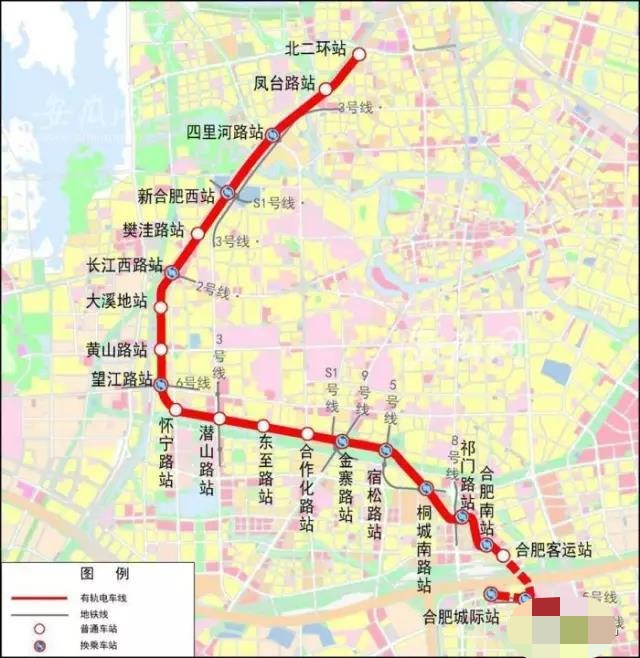 20公里,计划设车站21座,平均站间距1公里,将联通合肥高铁南站和新西站