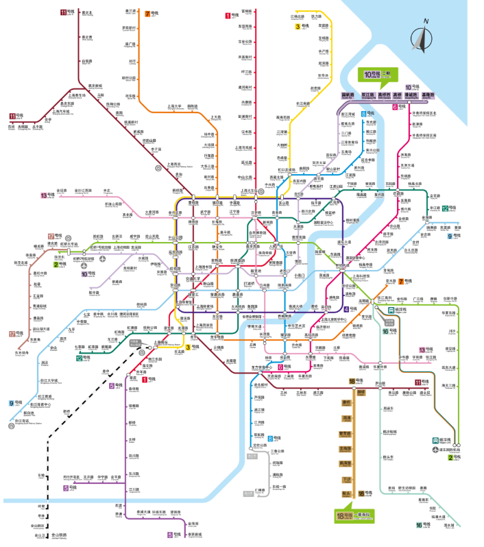 上海地铁10号线二期18号线一期南段12月26日开通初期运营
